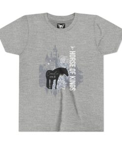 Youth Tee — "Horse of Kings" Andalusian Stallion Castle Graphic -Camelio Ang II
