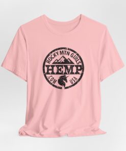 Hemp Rocky Mtn Girls T-Shirt — Vintage Mountain Hemp Logo Tee